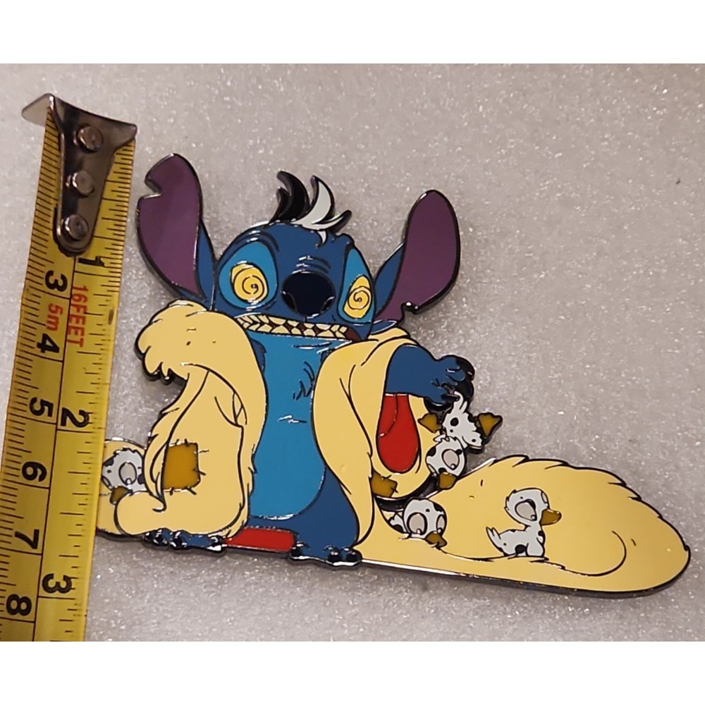Disney Stitch Dressed as Cruella 101 Ducklings JUMBO DLP Artist Proof AP Pin - Picture 4 of 6